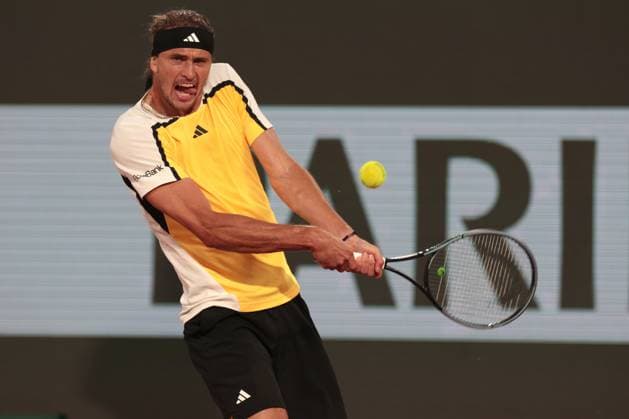 3rd June 2024; Roland Garros, Paris, France; 2024 French Open Tennis tournament, Day 9; Alexander Zverev during his match against Holger Rune (den)  ActionPlus12650718 JonxBromley