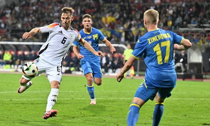 Sport Themen der Woche KW23 Sport Bilder des Tages 03.06.2024 - Fussball - Länderspiel Testspiel Freundschaftsspiel Vorbereitungsspiel : Deutschland GER DEU BRD - Ukraine UKR - - xwoxzix - Joshua Kimmich (6, Deutschland ) *** 03 06 2024 Soccer international test match friendly match preparation match Germany GER DEU BRD Ukraine UKR xwoxzix Joshua Kimmich 6, Germany