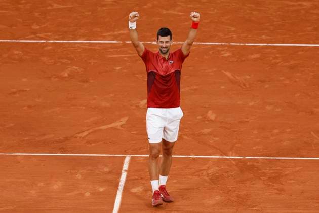 June 3, 2024, Paris, Paris, France: June 3, 2024, Paris, Paris, France:Novak Djokovic(SRB) celebrate during the tennis Grand Slam of Roland Garros 2024, day 9, match Novak Djokovic (SRB) and Francisco Serundolo (ARG)at Roland Garros Stadium - on jjune 3 2024.Paris - France Paris France - ZUMAb253 20240603_zsp_b253_194 Copyright: xLoicxBaratouxx