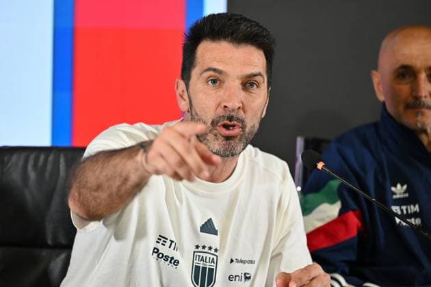 Chief of Italian delegation Gianlugi Buffon during press conference, PK, Pressekonferenz UEFA European Football Championship in Florence, Italy, June 03 2024  Copyright: xLisaxGuglielmi IPAxSportx xipa-ax xx IPA_46790912 IPA_Agency_IPA46790912