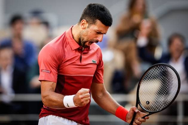 June 3, 2024, Paris, France, France: Novak DJOKOVIC of Serbia celebrates his victory during the ninth day of Roland-Garros 2024, French Open 2024, Grand Slam tennis tournament at the Roland-Garros Stadium on June 03, 2024 in Paris, France. Paris France - ZUMAm308 20240603_zsp_m308_035 Copyright: xMatthieuxMirvillex