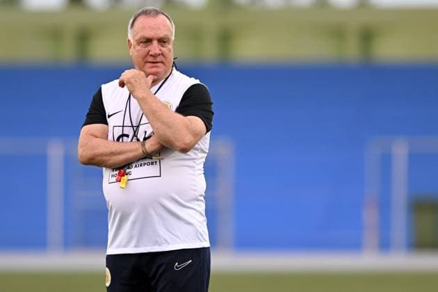 WILLEMSTAD - Curacao coach Dick Advocaat during a training session of the Curacao football team at the Ergilio Hato stadium on June 3 (local time) in Willemstad, Curacao. The Curacao football team is preparing for the World Cup qualifying matches against Barbados and Aruba. ANP Hollandse Hoogte World Cup 2026 Qualifiers Concacaf 2024 xVIxANPxSportx xGerritxvanxKeulenxIVx 500275716 originalFilename: 500275716.jpg