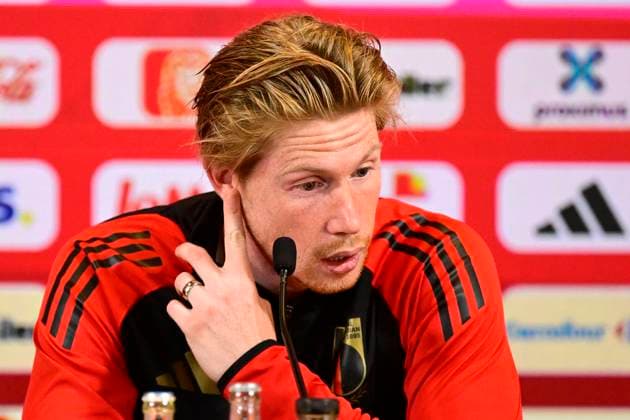 Media Activities of the Belgian National Football team - 20240604 TUBIZE, BELGIUM - JUNE 04 : De Bruyne Kevin forward of Belgium pictured during a press conference, PK, Pressekonferenz prior to the UEFA EURO, EM, Europameisterschaft,Fussball 2024 European Football Championship at the Belgian National Football center on June 04, 2024 in Tubize, Belgium, 04 06 2024 Tubize Belgium  Copyright: xPeterxDexVoechtx