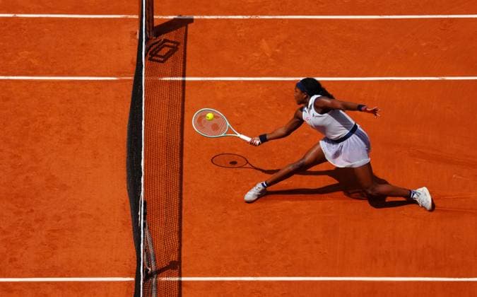 Coco Gauff in quarter final action French Open Tennis, Day 10, Tennis, Roland Garros, Paris, France - 04 June 2024  Copyright: xJavierxGarcia Shutterstockx 14521933f