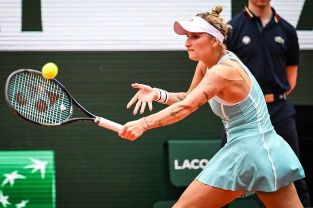 June 4, 2024, Paris, France, France: Marketa VONDROUSOVA of Czech Republic during the tenth day of Roland-Garros 2024, French Open 2024, Grand Slam tennis tournament at the Roland-Garros Stadium on June 04, 2024 in Paris, France. Paris France - ZUMAm308 20240604_zsp_m308_012 Copyright: xMatthieuxMirvillex