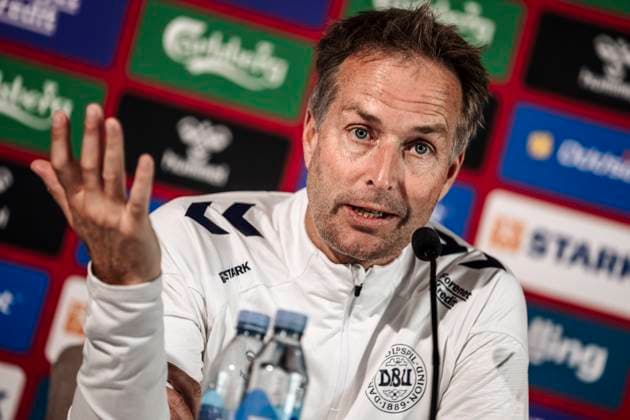 National Coach Kasper Hjulmand during the press conference, PK, Pressekonferenz with the national football team in Helsingoer on Tuesday, June 4, 2024. Denmark will play in Group C at the EM 2024 finals. (Photo: Thomas Traasdahl Scanpix 2024) , Elsinore Denmark Copyright: ThomasxTraasdahl RitzauScanpix ThomasxTraasdahlx spdk20240604-165103-L
