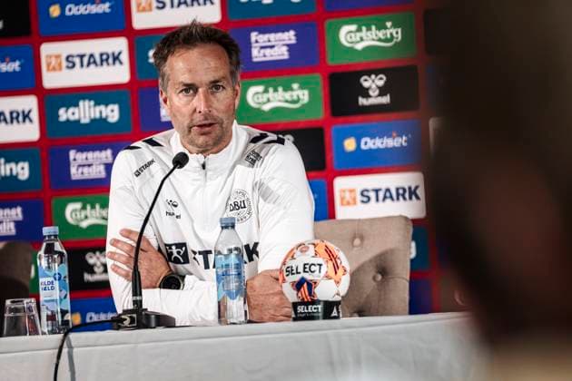 National coach Kasper Hjulmand during the press conference, PK, Pressekonferenz with the national football team in Helsingoer on Tuesday, June 4, 2024. Denmark will play in Group C at the EM 2024 finals. (Photo: Thomas Traasdahl Scanpix 2024) , Elsinore Denmark Copyright: ThomasxTraasdahl RitzauScanpix ThomasxTraasdahlx spdk20240604-163751-L