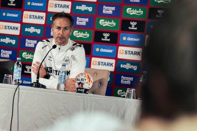 National coach Kasper Hjulmand during the press conference, PK, Pressekonferenz with the national football team in Helsingoer on Tuesday, June 4, 2024. Denmark will play in Group C at the EM 2024 finals. (Photo: Thomas Traasdahl Scanpix 2024) , Elsinore Denmark Copyright: ThomasxTraasdahl RitzauScanpix ThomasxTraasdahlx spdk20240604-163731-L