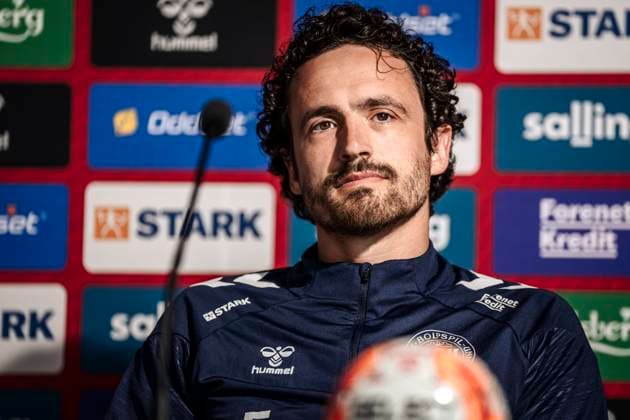 Thomas Delaney during the press conference, PK, Pressekonferenz with the national football team in Helsingoer on Tuesday, June 4, 2024. Denmark is to play in Group C at the EM 2024 finals. (Photo: Thomas Traasdahl Scanpix 2024) , Elsinore Denmark Copyright: ThomasxTraasdahl RitzauScanpix ThomasxTraasdahlx spdk20240604-163630-L