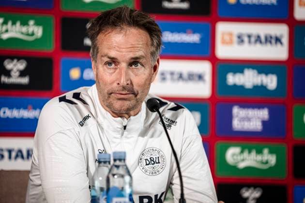 National coach Kasper Hjulmand during the press conference, PK, Pressekonferenz with the national football team in Helsingoer on Tuesday, June 4, 2024. Denmark is to play in Group C at the EM 2024 finals. (Photo: Thomas Traasdahl Scanpix 2024) , Elsinore Denmark Copyright: ThomasxTraasdahl RitzauScanpix ThomasxTraasdahlx spdk20240604-163552-L