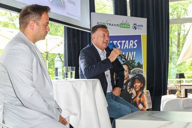 Bartosz Wojszins (Gründer der ecotrans Group) und Edwin Weindorfer (CEO der e motion group), Pressekonferenz Ecotrans Ladies Open WTA, Tennis Damen 500, Berlin, LTTC Rot-Weiß , 04.06.2024,