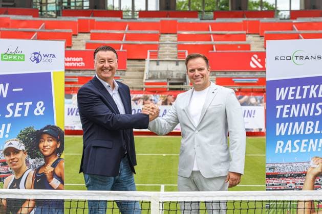 Edwin Weindorfer (CEO der e motion group) und Bartosz Wojszins (Gründer der ecotrans Group), Pressekonferenz Ecotrans Ladies Open WTA, Tennis Damen 500, Berlin, LTTC Rot-Weiß , 04.06.2024,
