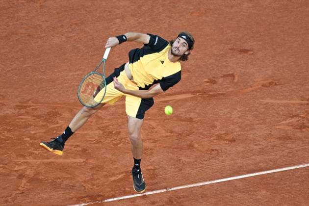 Stefanos Tsitsipas (GRE) Vs Carlos Alcaraz (ESP) TENNIS : Roland Garros 2024 - 04 06 2024 MichaelBaucher Panoramic 