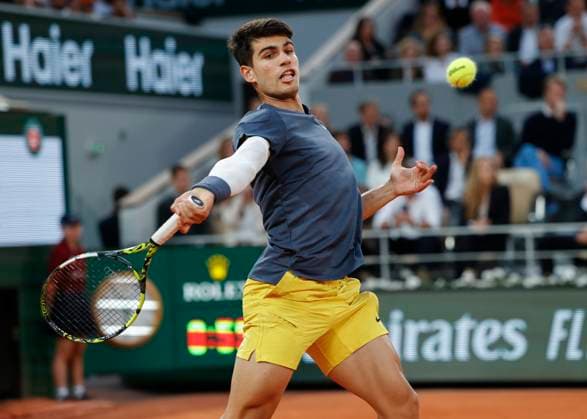 Carlos Alcaraz (ESP) Tennis - French Open 2024 - Roland Garros - Paris - - France - 4 June 2024. Copyright: xJuergenxHasenkopfx