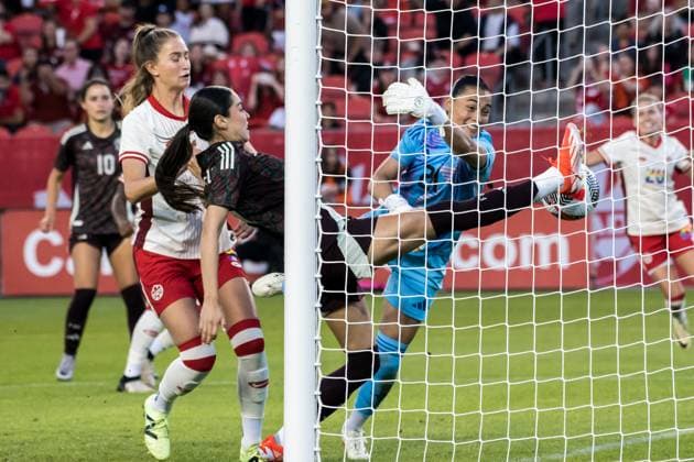 June 4, 2024, Toronto, Ontario, Canada: Esthefanny Barreras 21 of Mexico in action during an International Friendly, Länderspiel, Nationalmannschaft match at BMO Field. The game ended 1-1. Toronto Canada - ZUMAs197 20240604_aaa_s197_449 Copyright: xAngelxMarchinix