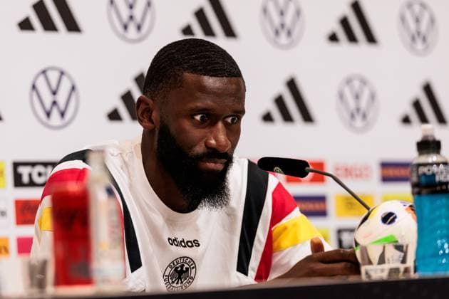 Trainingslager Vorbereitung UEFA EURO 2024 Deutschland; 05.06.2024 Antonio Rüdiger (Deutschland) Trainingslager Vorbereitung UEFA EURO 2024 Deutschland - Pressekonferenz; HerzoBase, Herzogenaurach am 05.06.2024 Copyright: xBEAUTIFULxSPORTS Wunderlx
