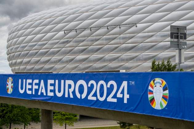 30.05.2024, Fussball Europameisterschaft 2024, Das EM-Stadion München Fußball Arena, so heisst die Allianz-Arena München während der EM,