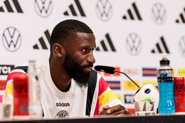 Trainingslager Vorbereitung UEFA EURO 2024 Deutschland; 05.06.2024 Antonio Rüdiger (Deutschland) Trainingslager Vorbereitung UEFA EURO 2024 Deutschland - Pressekonferenz; HerzoBase, Herzogenaurach am 05.06.2024 Copyright: xBEAUTIFULxSPORTS Wunderlx