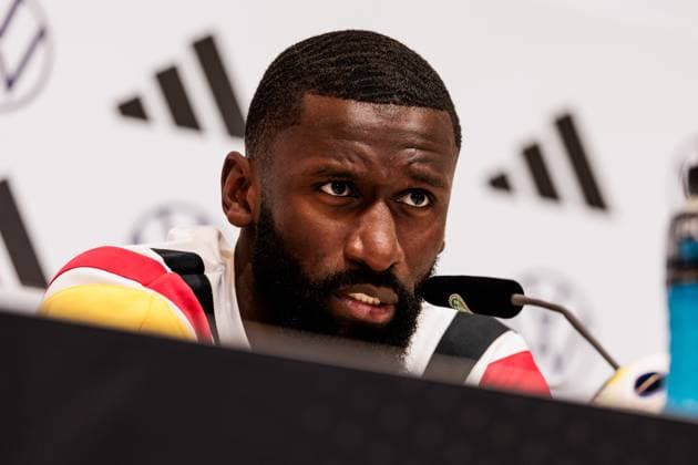 Trainingslager Vorbereitung UEFA EURO 2024 Deutschland; 05.06.2024 Antonio Rüdiger (Deutschland) Trainingslager Vorbereitung UEFA EURO 2024 Deutschland - Pressekonferenz; HerzoBase, Herzogenaurach am 05.06.2024 Copyright: xBEAUTIFULxSPORTS Wunderlx