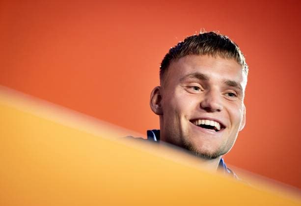 ZEIST - Bart Verbruggen during a press conference, PK, Pressekonferenz of the Dutch national team, Nationalteam at the KNVB Campus on June 5, 2024 in Zeist, the Netherlands. The Dutch national team is preparing for the European Football Championship in Germany. ANP KOEN VAN WEEL UEFA EURO, EM, Europameisterschaft,Fussball 2024 Germany 2024 xVIxANPxSportx xxANPxIVx 500373182 originalFilename: 500373182.jpg