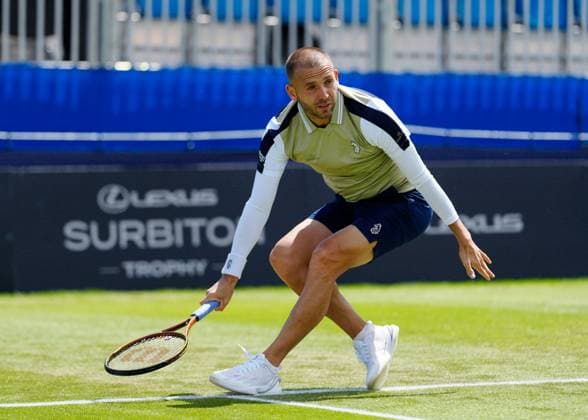Great Britain s Dan Evans in 1st round Lexus Surbiton Trophy, Day 3, Tennis, Surbiton Racket & Fitness Club, London, UK - 05 June 2024  Copyright: xDavexShopland Shutterstockx 14522109bi