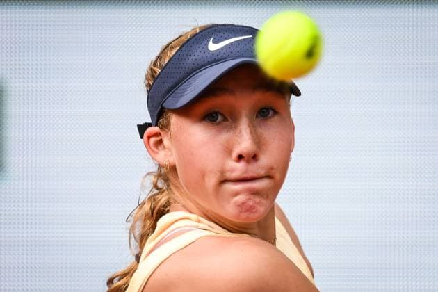 June 5, 2024, Paris, France, France: Mirra ANDREEVA of Russia during the eleventh day of Roland-Garros 2024, French Open 2024, Grand Slam tennis tournament at the Roland-Garros Stadium on June 05, 2024 in Paris, France. Paris France - ZUMAm308 20240605_zsp_m308_015 Copyright: xMatthieuxMirvillex
