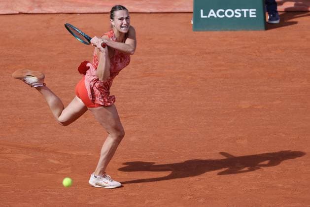 Aryna Sabalenka, BLR, during quarterfinals of 2024 French Open at Roland Garros, Paris, 05 06 2024; -