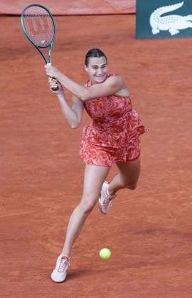 Aryna Sabalenka, BLR, during quarterfinals of 2024 French Open at Roland Garros, Paris, 05 06 2024; -
