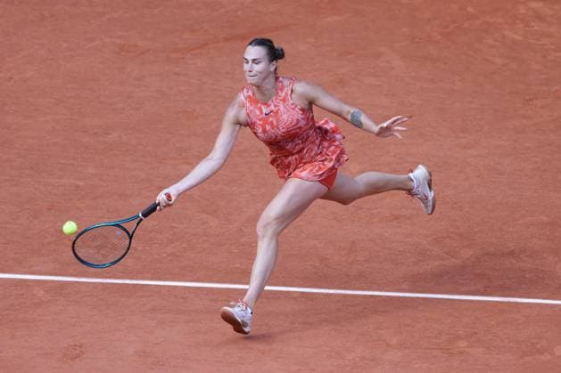Aryna Sabalenka, BLR, during quarterfinals of 2024 French Open at Roland Garros, Paris, 05 06 2024; -