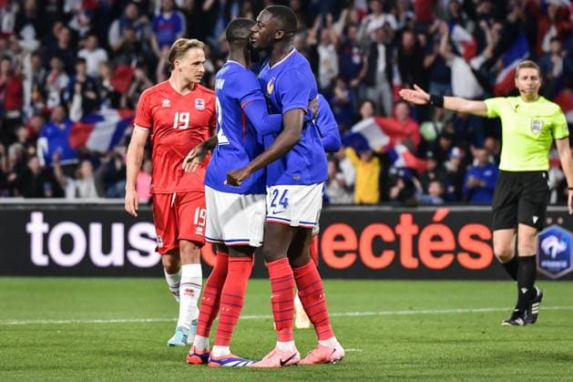 Friendly football match - France v Luxembourg French defender Ibrahima Konate celebrates scoring a goal during a friendly football match between France and Luxembourg at the Stage Saint-Symphorien stadium in Metz on June 5, 2024. Photo by Firas Abdullah ABACAPRESS.COM Metz Lorraine France  Copyright: xAbdullahxFiras ABACAx