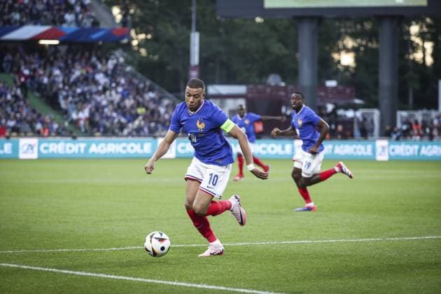 KYLIAN MBAPPE 10 FOOTBALL: FRANCE - LUXEMBOURG PREPARATION - EURO 2024 Stade saint-symphorien- Metz. 05.- 06-2024 ElyxandroCegarra Panoramic 