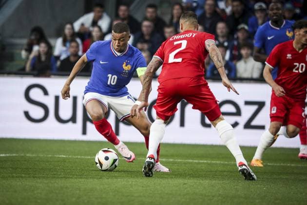 KYLIAN MBAPPE 10 FOOTBALL: FRANCE - LUXEMBOURG PREPARATION - EURO 2024 Stade saint-symphorien- Metz. 05.- 06-2024 ElyxandroCegarra Panoramic 
