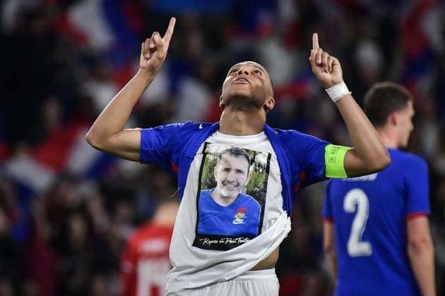 Sport Bilder des Tages Friendly football match - France v Luxembourg French forward Kylian Mbappe celebrates scoring a goal during a friendly football match between France and Luxembourg at the Stage Saint-Symphorien stadium in Metz on June 5, 2024. Photo by Firas Abdullah ABACAPRESS.COM Metz Lorraine France  Copyright: xAbdullahxFiras ABACAx