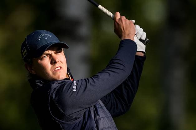 240606 Adam Wallin of Sweden during the first round of the 2024 Scandinavian Mixed Golf Tournament on June 6, 2024 in Helsingborg. Photo: Petter Arvidson BILDBYRAN kod PA PA0826 golf scandinavian mixed bbeng volvo car scandinavian mixed Copyright: PETTERxARVIDSON BB240606PA003