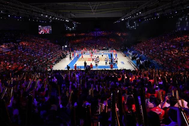 General view, JUNE 5, 2024 - Volleyball : FIVB Volleyball Nations League 2024 Men s Preliminary Round between Japan 3-2 Germany at West Japan General Exhibition Center, Fukuoka, Japan. Noxthirdxpartyxsales  (255493316)