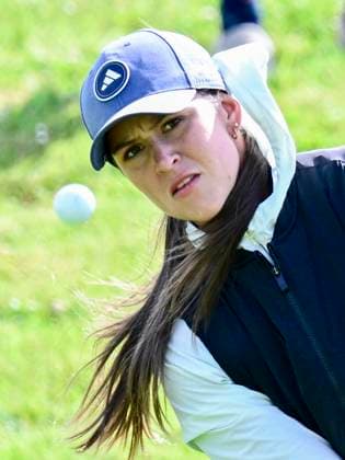 HELSINGBORG, SVERIGE 20240606 Sveriges Linn Grant vid hal 16 under Volvo Car Scandinavian Mixed pa Tournament Course pa Vasatorps Golfklubb utanför Helsingborg. HELSINGBORG SVERIGE x10030x