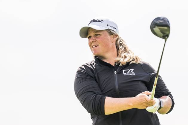 240606 Caroline Hedwall of Sweden during the first round of the 2024 Scandinavian Mixed Golf Tournament on June 6, 2024 in Helsingborg. Photo: Petter Arvidson BILDBYRAN kod PA PA0826 golf scandinavian mixed bbeng volvo car scandinavian mixed Copyright: PETTERxARVIDSON BB240606PA053