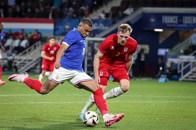 KYLIAN MBAPPE 10 FOOTBALL: FRANCE - LUXEMBOURG PREPARATION - EURO 2024 Stade saint-symphorien- Metz. 05.- 06-2024 ElyxandroCegarra Panoramic 