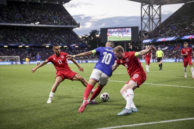 KYLIAN MBAPPE 10 FOOTBALL: FRANCE - LUXEMBOURG PREPARATION - EURO 2024 Stade saint-symphorien- Metz. 05.- 06-2024 ElyxandroCegarra Panoramic 
