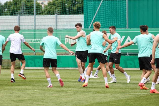 SOCCER - UEFA EURO, EM, Europameisterschaft,Fussball 2024 VIENNA,AUSTRIA,06.JUN.24 - SOCCER - UEFA European Championship, EM, Europameisterschaft preview, OEFB training camp, training. Image shows the team of AUT.  GEPAxpictures xArminxRauthner