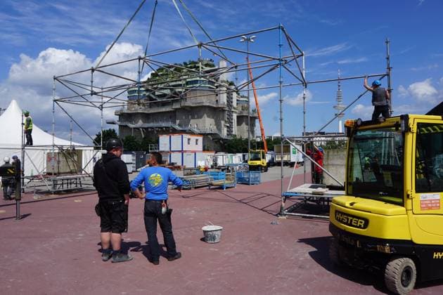 Construction of a fan zone for the European Football Championship in Hamburg, Germany, June 5, 2024. (CTKxPhoto AlesxZapotocky) CTKPhotoP2024060603719  CTKPhotoP2024060603719