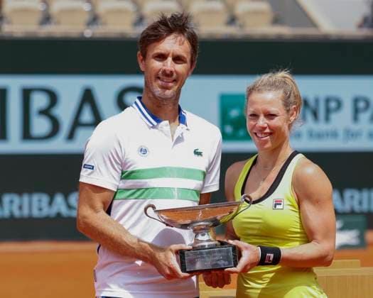 Laura Siegemund (GER), Edouard Roger-Vasselin (FRA), Mixed Doubles, Siegerehrung, Praesentation Tennis - French Open 2024 - Roland Garros - Paris - - France - 6 June 2024. Copyright: xJuergenxHasenkopfx