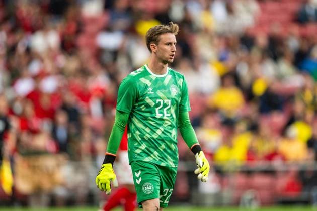 Denmark v Sweden, football friendly, Copenhagen, Denmark Copenhagen, Denmark. 05th, June 2024. Goalkeeper Frederik Ronnow (22) of Denmark seen during the football friendly between Denmark and Sweden at Parken in Copenhagen. Copenhagen Denmark  Copyright: xGonzalesxPhoto FrederikkexJensenx