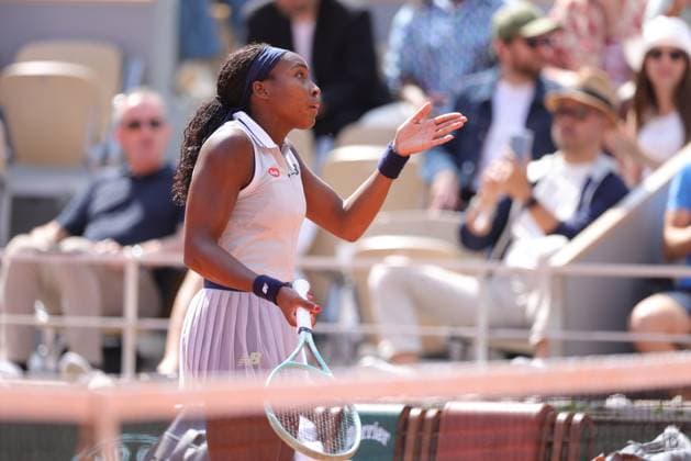 Coco Gauff, USA, during semifinal of 2024 French Open at Roland Garros, Paris, 06 06 2024; -