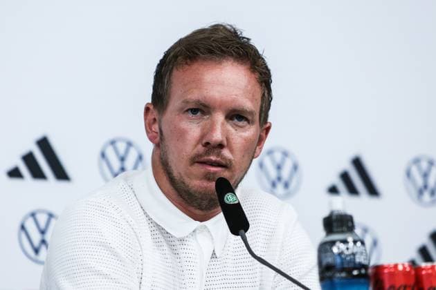 Fussball, Nationalmannschaft Saison 2023 24 Pressekonferenz Deutschland vor dem Länderspiel gegen Griechenland 06.06.2024, BORUSSIA-PARK Julian Nagelsmann (Trainer Deutschland) Mönchengladbach BORUSSIA-PARK Nordrhein-Westfahlen Deutschland