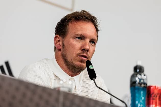 Länderspiel: Deutschland - Griechenland: Abschluss-Pressekonferenz Deutschland; 06.06.2024 Julian Nagelsmann (Trainer Deutschland) Länderspiel: Deutschland - Griechenland: Abschluss-Pressekonferenz Deutschland; Borussia Park, Mönchengladbach am 06.06.2024 Copyright: xBEAUTIFULxSPORTS Wunderlx