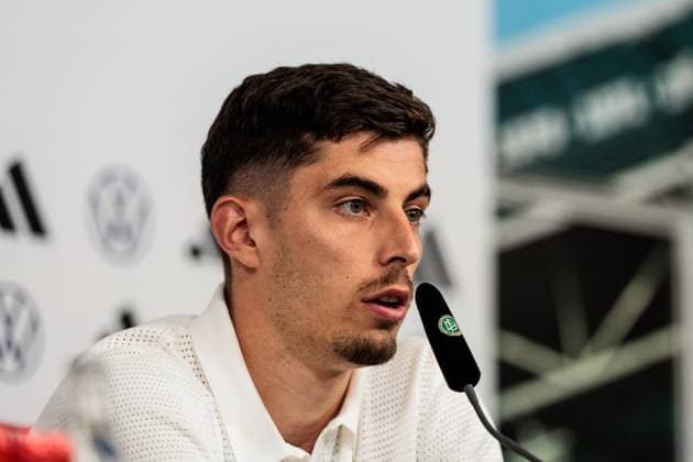 Länderspiel: Deutschland - Griechenland: Abschluss-Pressekonferenz Deutschland; 06.06.2024 Kai Havertz (Deutschland, 7) Länderspiel: Deutschland - Griechenland: Abschluss-Pressekonferenz Deutschland; Borussia Park, Mönchengladbach am 06.06.2024 Copyright: xBEAUTIFULxSPORTS Wunderlx