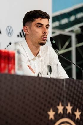 Länderspiel: Deutschland - Griechenland: Abschluss-Pressekonferenz Deutschland; 06.06.2024 Kai Havertz (Deutschland, 7) Länderspiel: Deutschland - Griechenland: Abschluss-Pressekonferenz Deutschland; Borussia Park, Mönchengladbach am 06.06.2024 Copyright: xBEAUTIFULxSPORTS Wunderlx