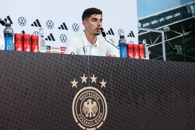 Sport Bilder des Tages Fussball, Nationalmannschaft Saison 2023 24 Pressekonferenz Deutschland vor dem Länderspiel gegen Griechenland 06.06.2024, BORUSSIA-PARK Kai Havertz (Deutschland, 7) Mönchengladbach BORUSSIA-PARK Nordrhein-Westfahlen Deutschland