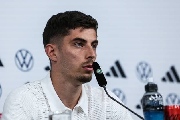 Fussball, Nationalmannschaft Saison 2023 24 Pressekonferenz Deutschland vor dem Länderspiel gegen Griechenland 06.06.2024, BORUSSIA-PARK Kai Havertz (Deutschland, 7) Mönchengladbach BORUSSIA-PARK Nordrhein-Westfahlen Deutschland